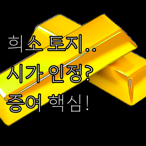 거래가 희소한 상가 토지 증여 감정가..