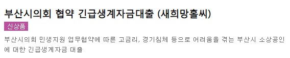 부산은행 신용대출 - 고금리 대환 대출&#44; 소액대출&#44; 직장인대출&#44; 긴급생계자금대출 (새희망홀씨) 대출대상 조건&#44; 한도&#44; 금리&#44; 기간&#44; 상환방식