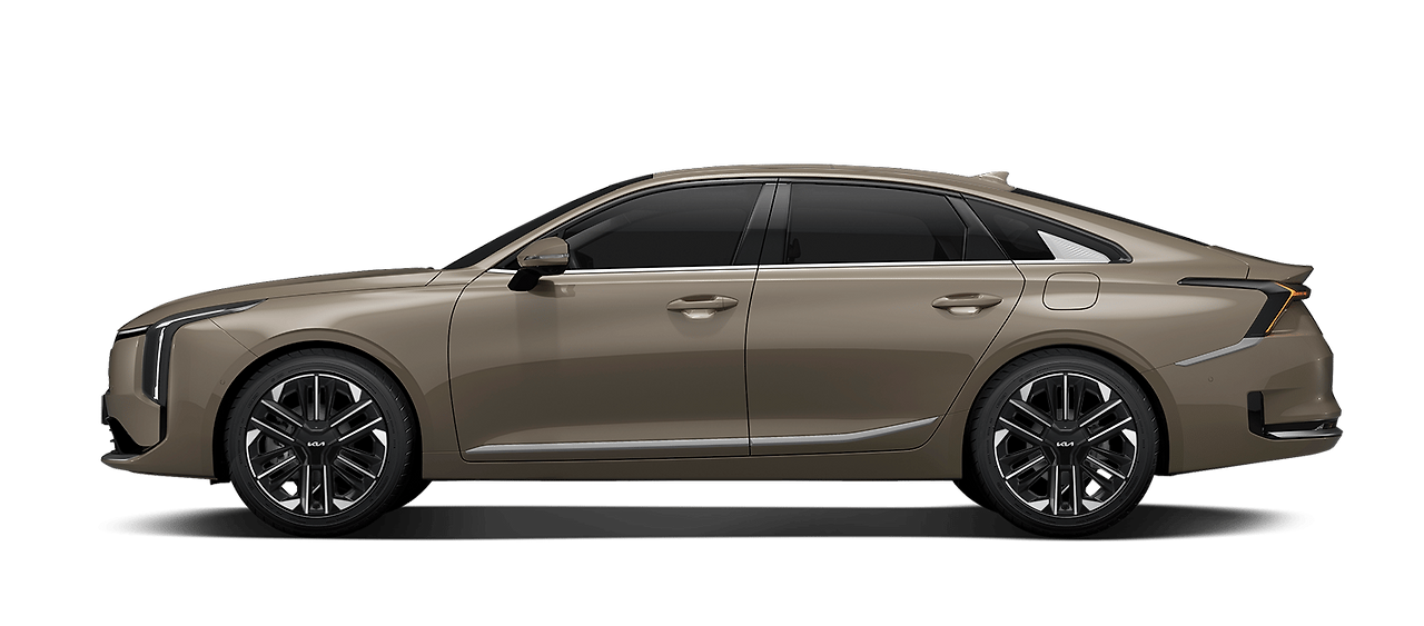 2025 K8 하이브리드 갈색 차량 측면