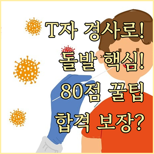 운전면허 기능시험 T자 경사로 돌발 ..