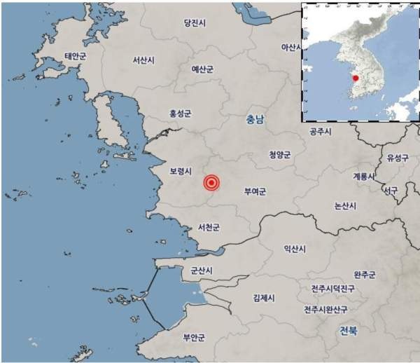 충남 부여 지진 규모 2.6 발생｜익산&middot;공주까지 흔들림? 진도 4 어느 정도일까