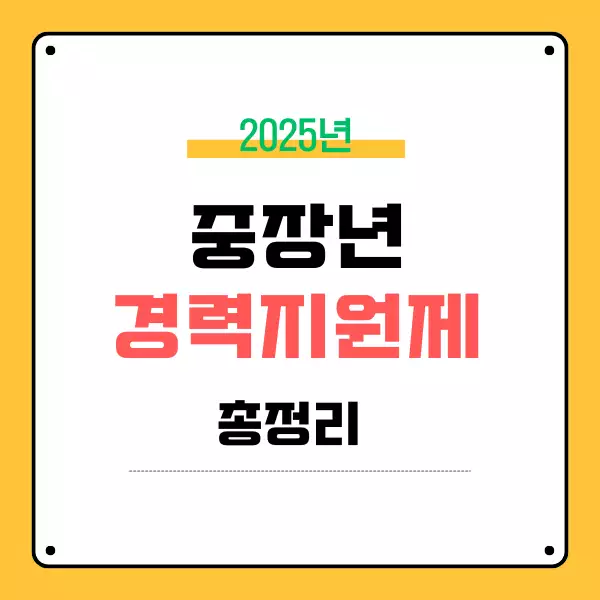 중장년 경력 지원제