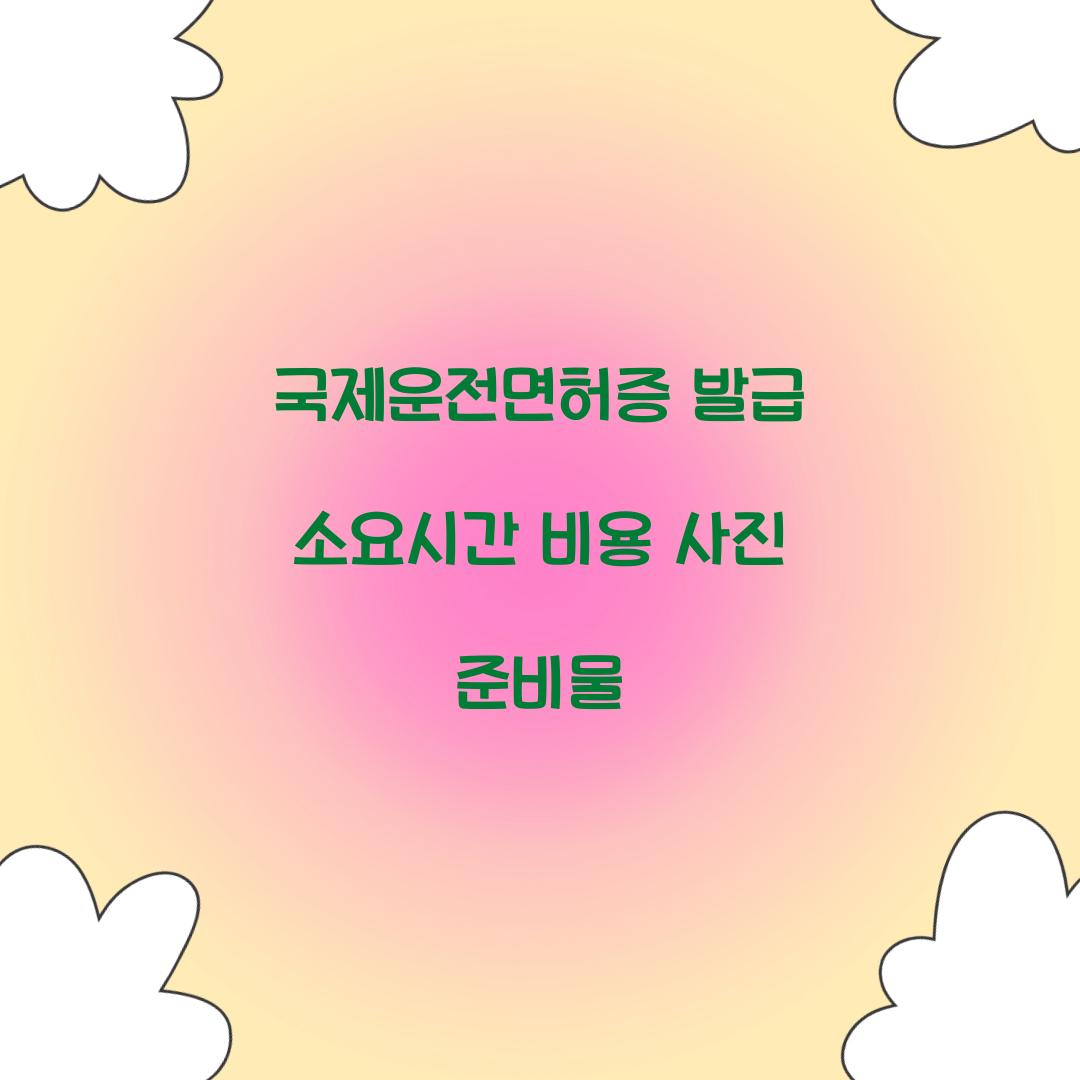 국제운전면허증 발급