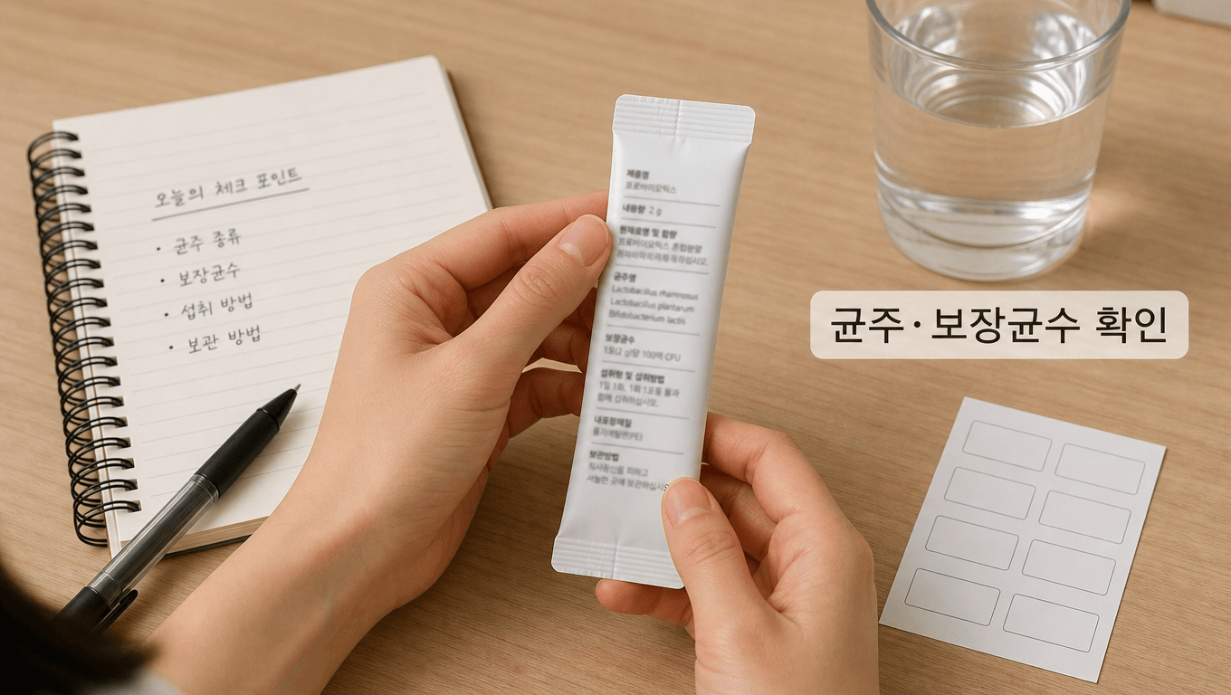 프로바이오틱스 라벨 확인