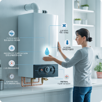 보일러 온수가 나오지 않을때 원인과 간단한 자가 조치방법 이미지
