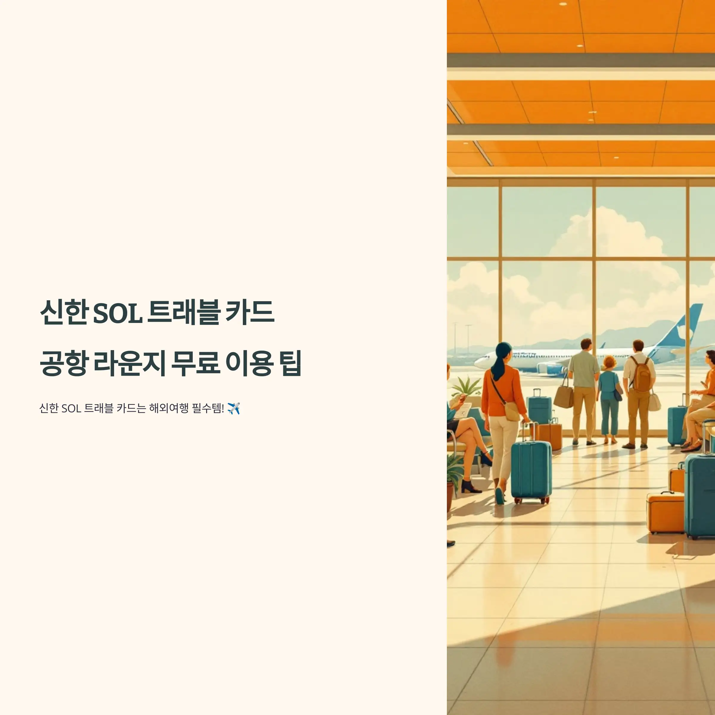 신한 SOL 트래블 카드 공항 라운지 무료 이용 팁