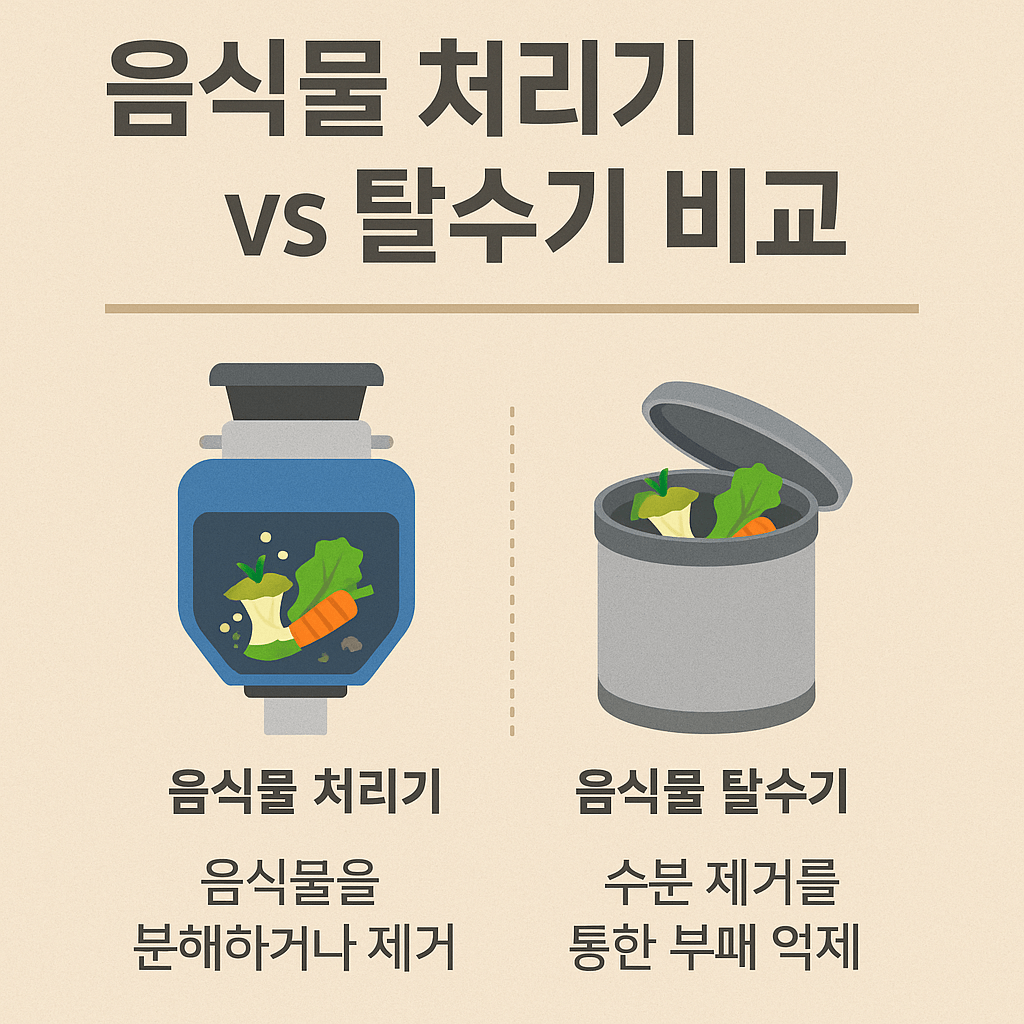 음식물 처리기와 탈수기, 뭐가 다를까? 기능부터 선택 기준까지 확실히 알아보기