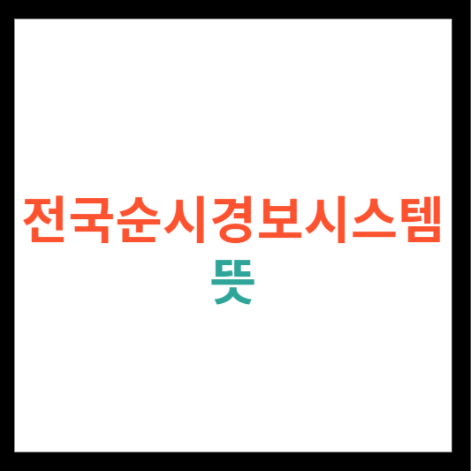 전국순시경보시스템 뜻