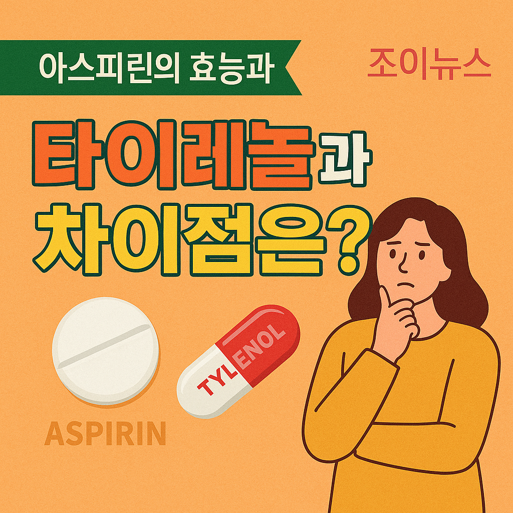 아스피린의 효능? 타이레놀과 차이점은?