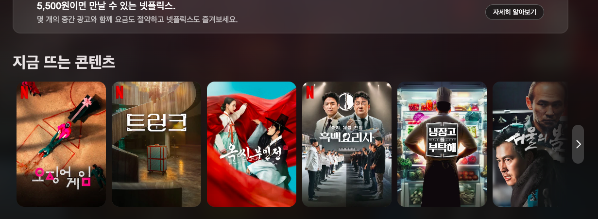 넷플릭스 인기 시리즈