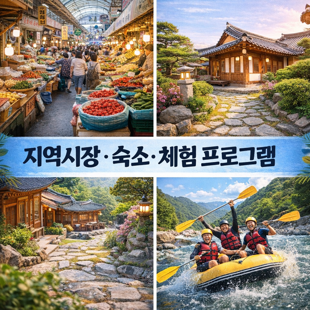 지역시장, 숙소, 체험 프로그램