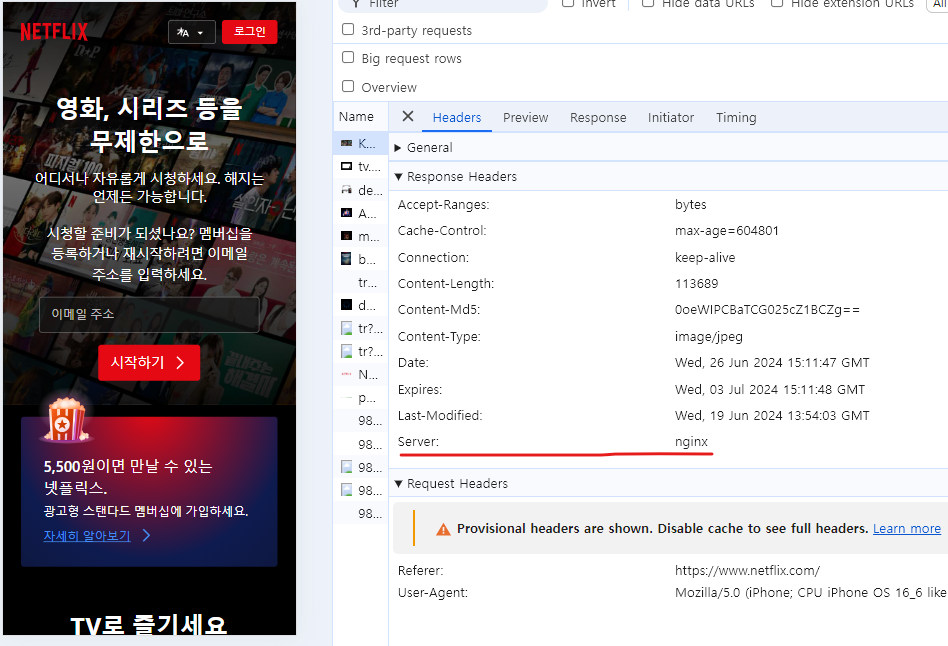 넷플릿스가 사용하는 NginX