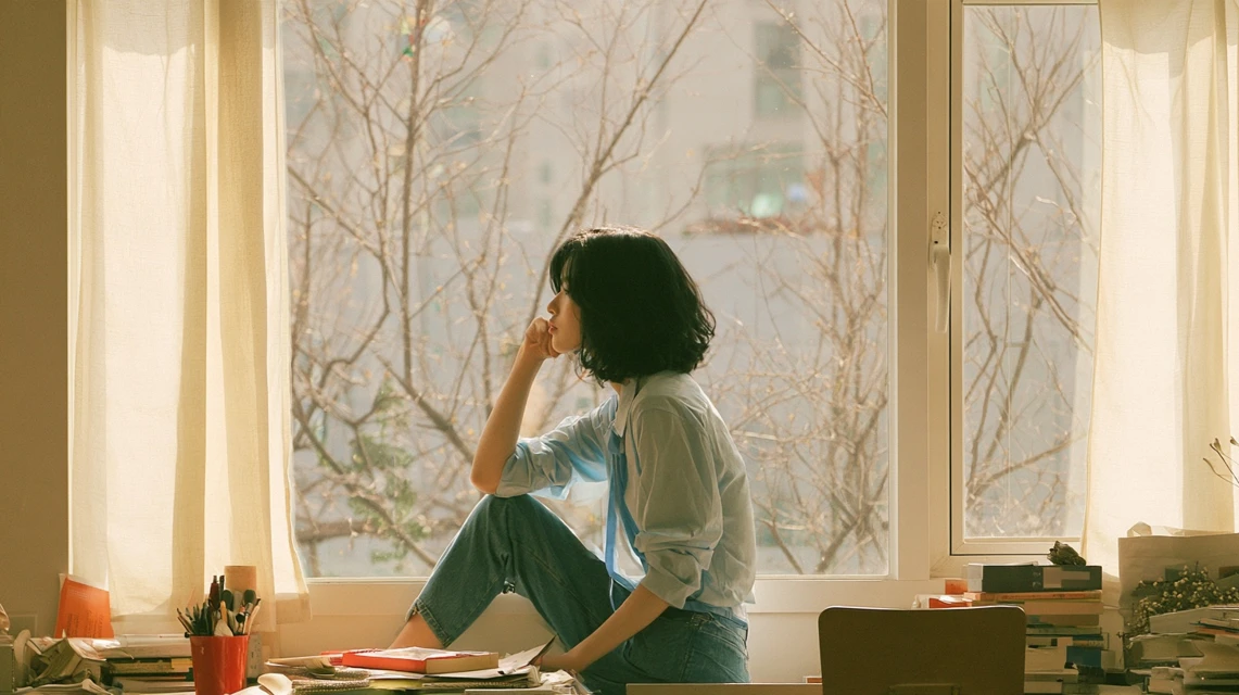 노트북과 커피가 놓인 스터디 테이블