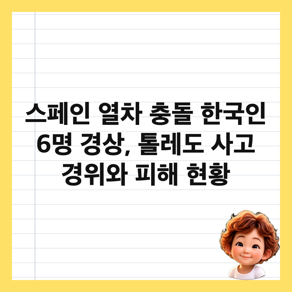 스페인 열차 충돌 한국인 6명 경상, 톨레도 사고 경위와 피해 현황 썸네일