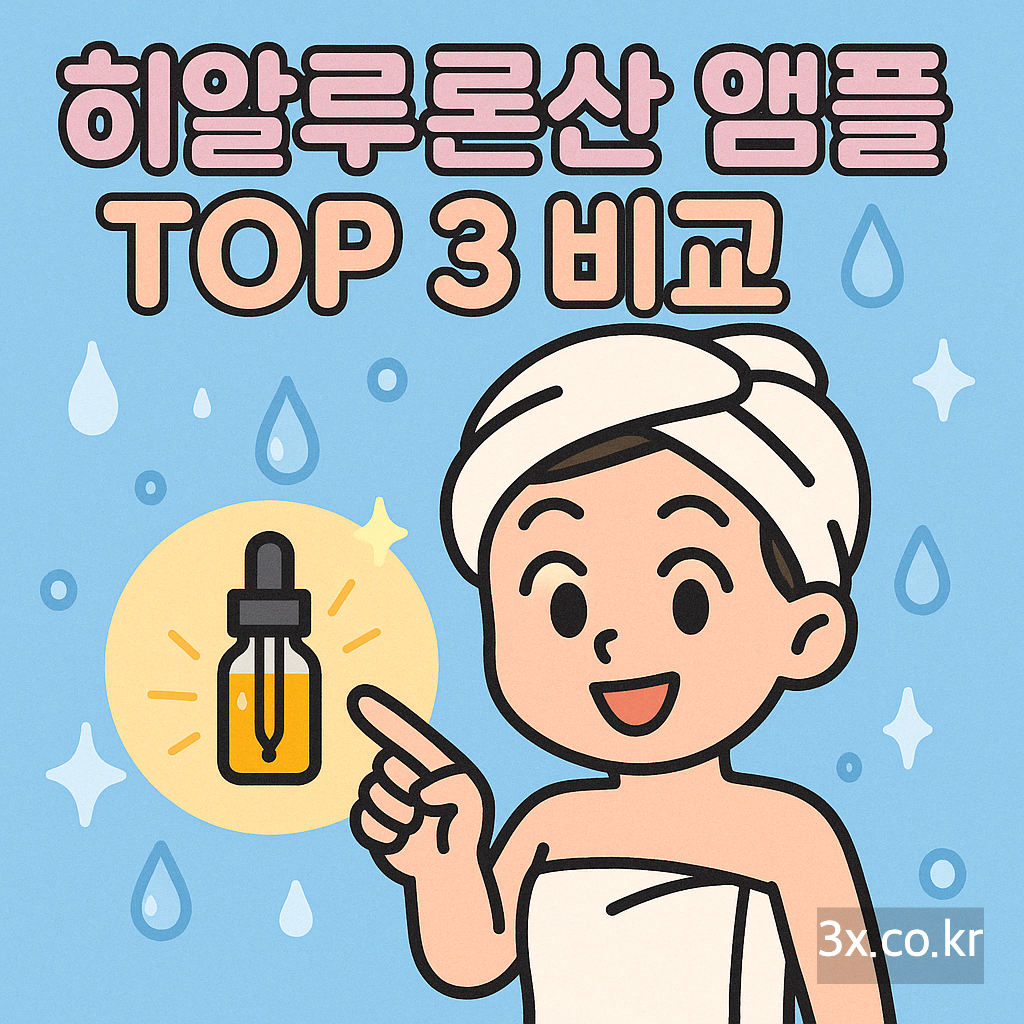 히알루론산 앰플 TOP 3 비교! 아누아 vs 토리든 vs 더마토리 소름돋는 효과 차이 (2025년 최신)