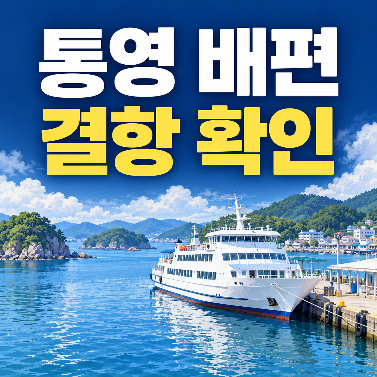 통영 배편 결항 확인방법|당일 운항 조회·취소·환불 확인