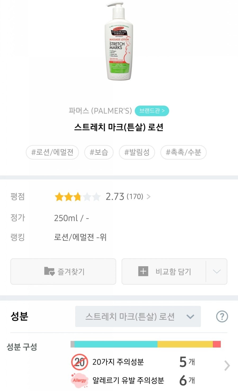 파머스 튼살크림 성분