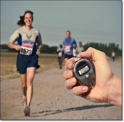 달리기 측정하는 선수
