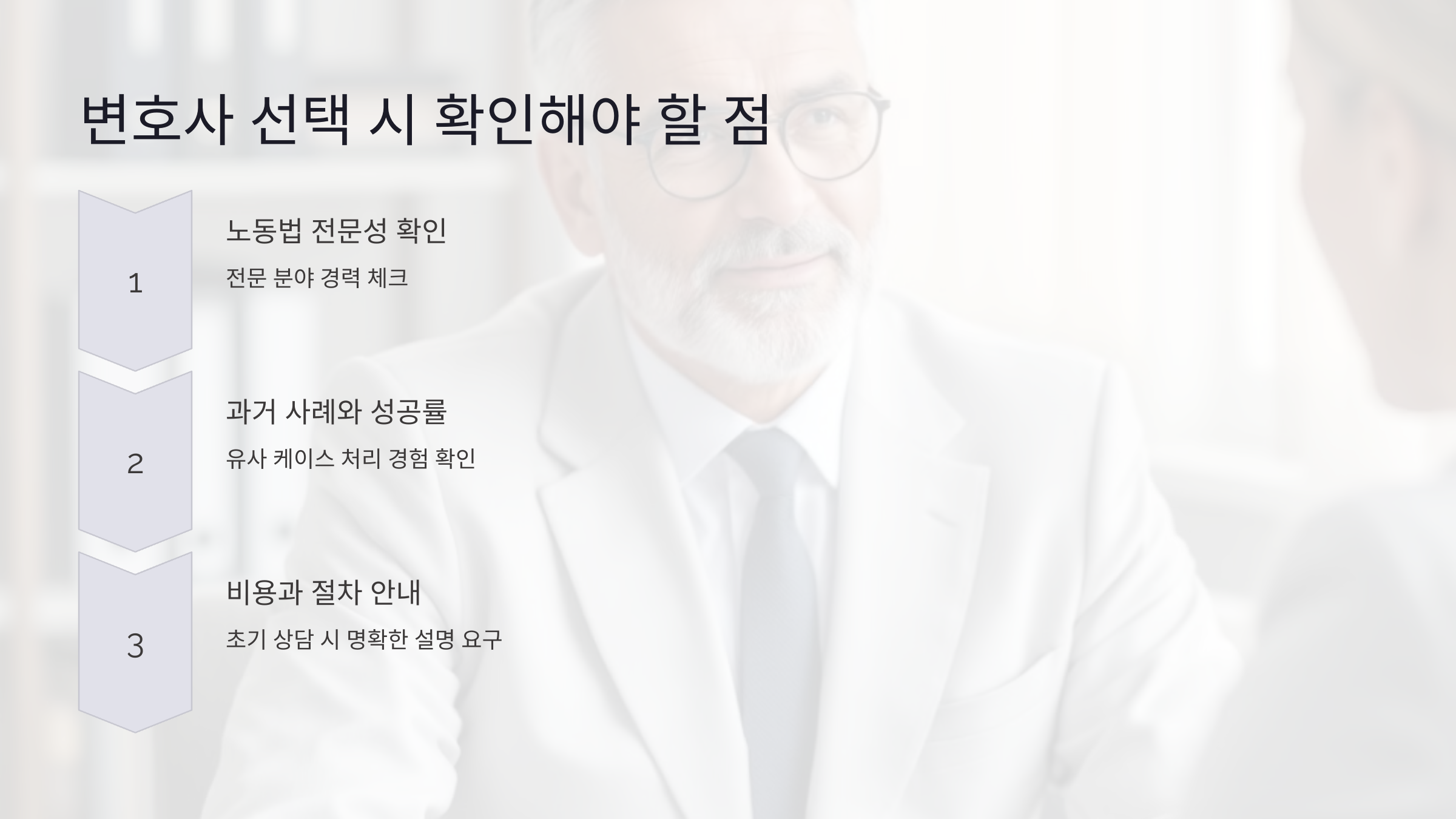 변호사 선택 시 확인해야 할 점