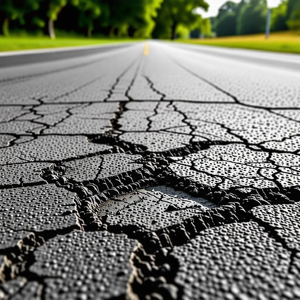 고속도로에 크렉 생긴 이미지