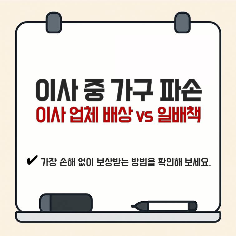 이사 중 가구 파손 시 이사업체 배상과 일상생활배상책임보험 비교 안내 썸네일