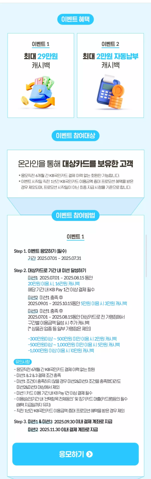2025년+7월+신용카드+KB국민+신규혜택+참여방법