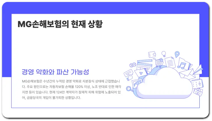 MG손해보험의 파산 매각 