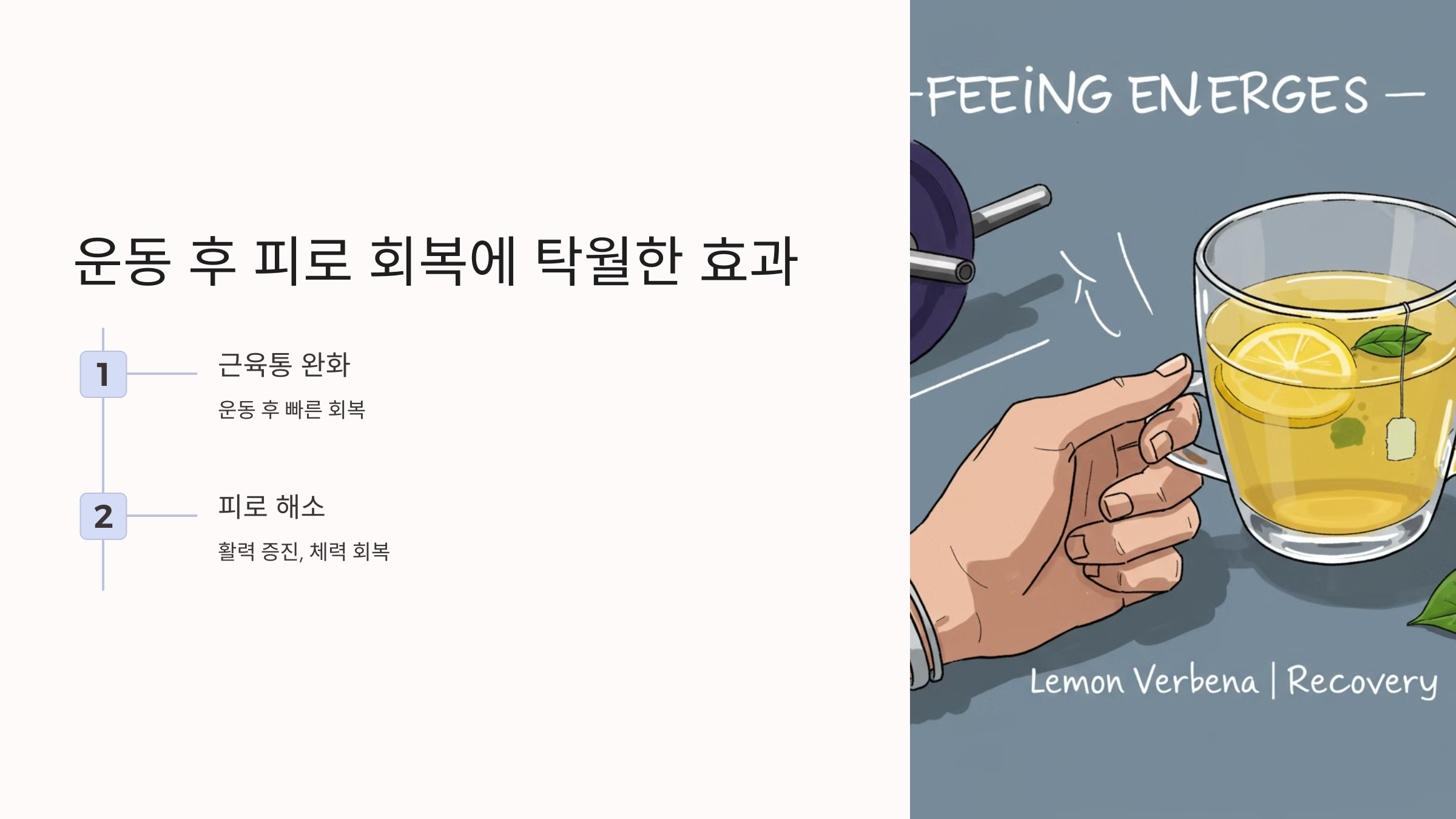 운동 후 피로 회복에 탁월한 효과