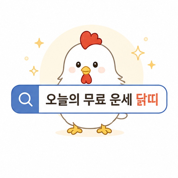 다음 검색으로 오늘의 무료 닭띠 운세를 확인하는 방법을 보여주는 이미지