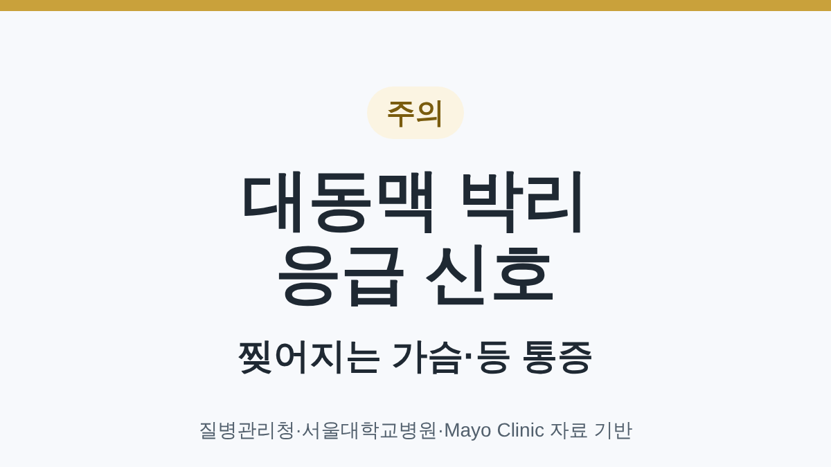 대동맥 박리 응급 신호, 찢어지는 가슴과 등 통증
