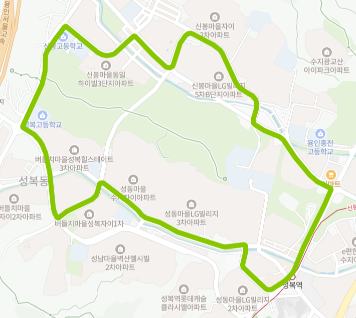 용인-88A번-버스-노선-지도