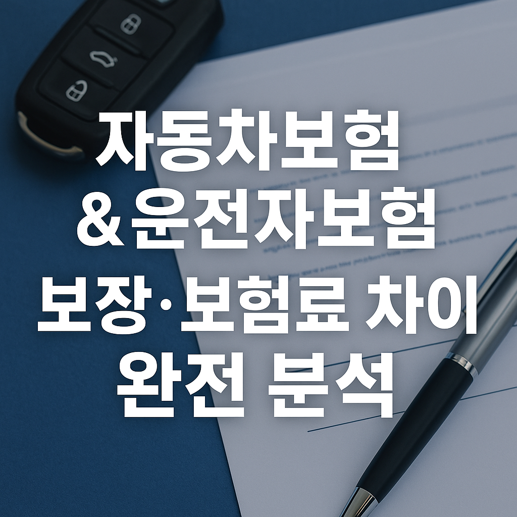 2025년형 자동차보험&middot;운전자보험 비교표｜보장&middot;보험료 차이 완전 분석