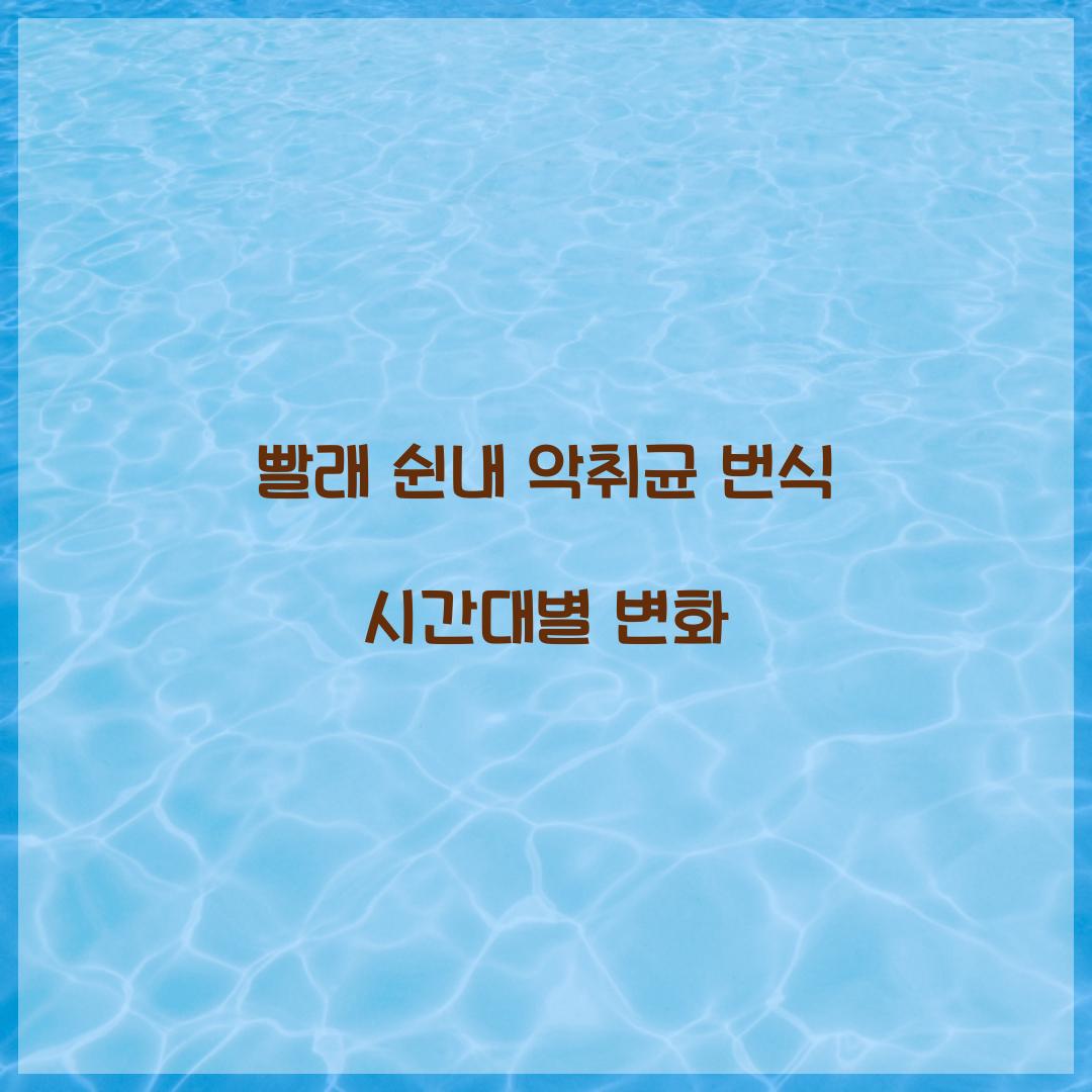 빨래 쉰내 악취균 번식 시간대별 변화 