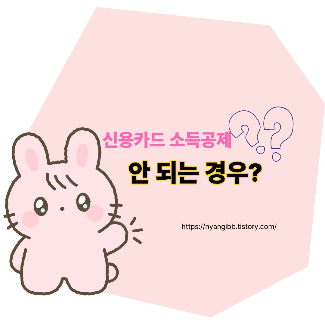 신용카드 소득공제 안되는 경우 관련 사진