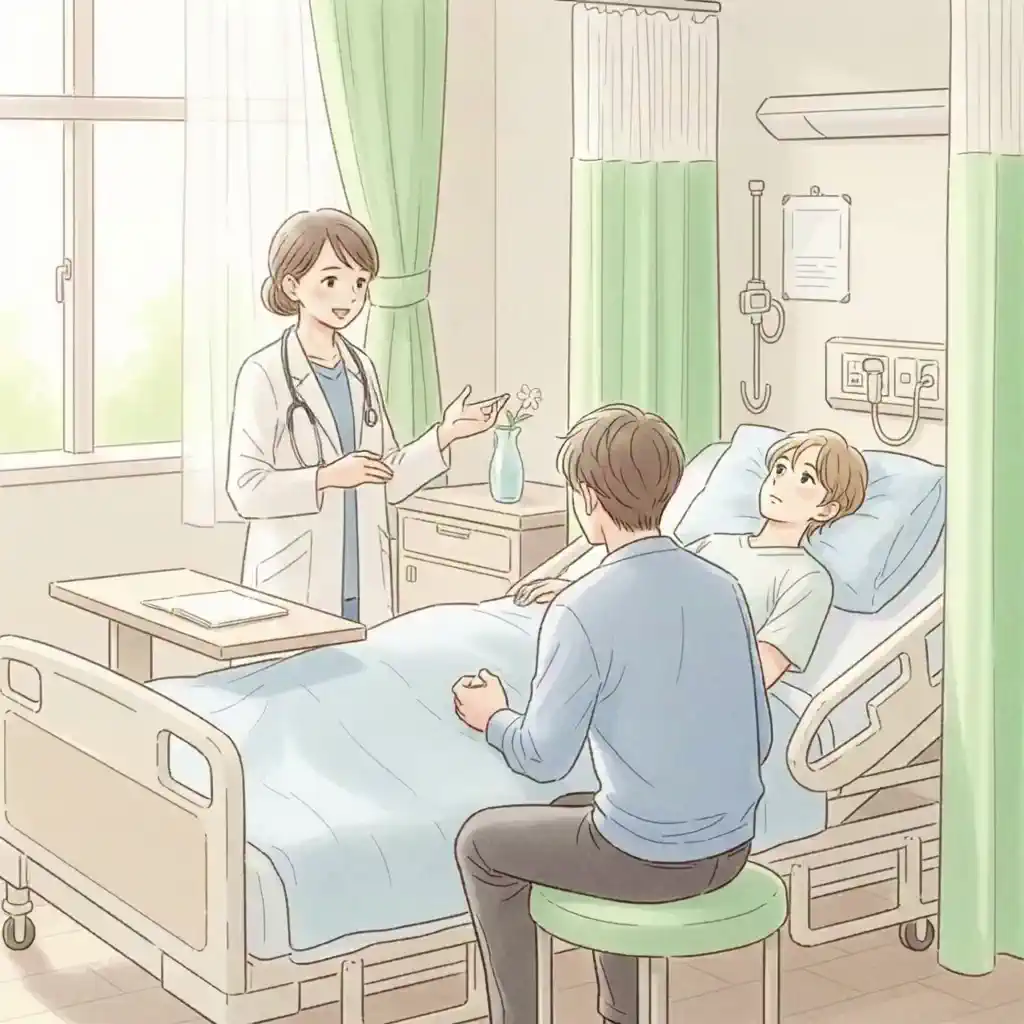 의사 설명 듣는 환자