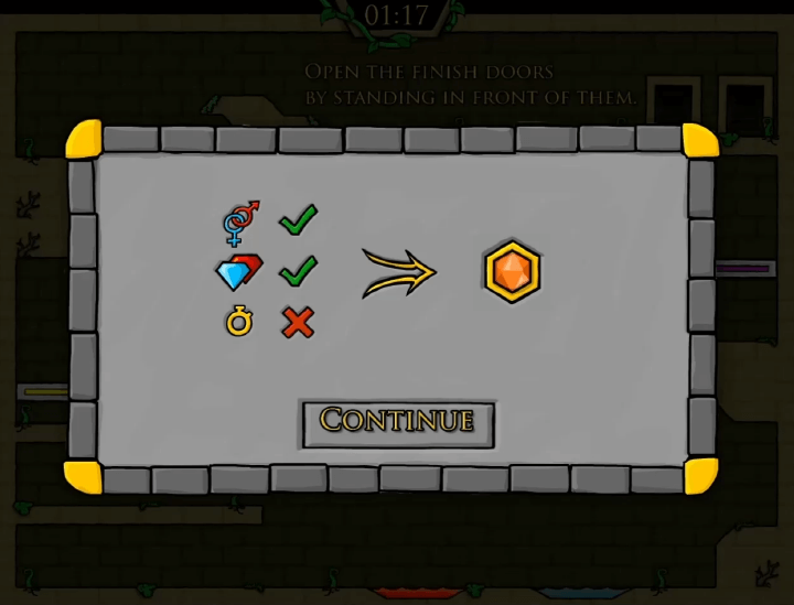 불과-물-2인용-게임하기-1-포레스트템플-종료-화면