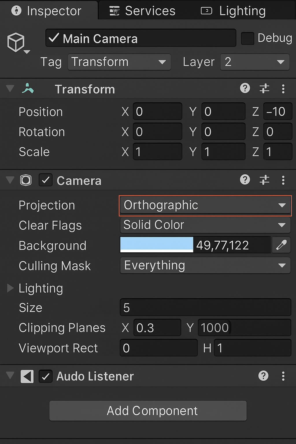 Unity에서 새로운 씬 파일을 Scenes 폴더에 MainScene.unity로 저장하는 과정