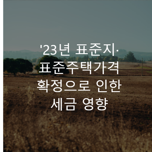표준지공시지가-표준주택가격-확정-세금-영향