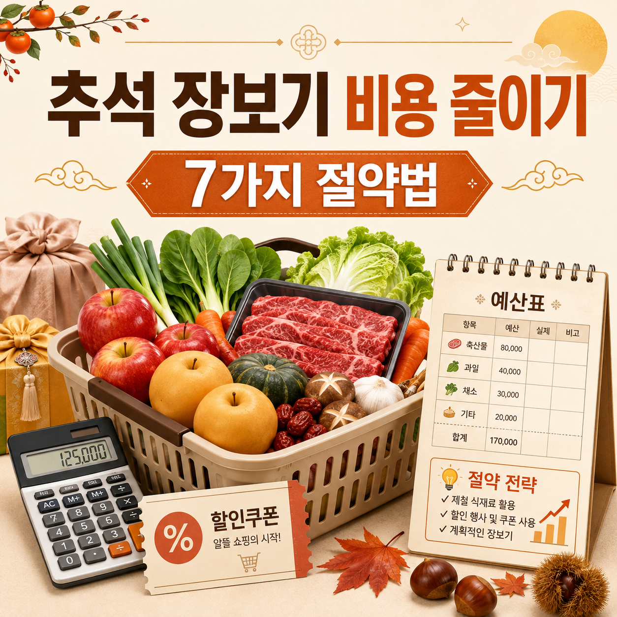 2026 추석 장보기 비용 줄이는 7가지 방법과 명절 생활비 절약 전략 이미지