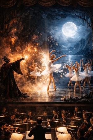 백조의 호수 발레 공연 무대