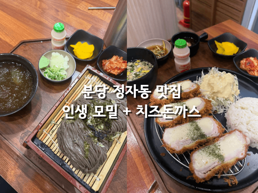 분당 정자동 맛집 청수 모밀 치즈돈까스 아이랑 식사 후기