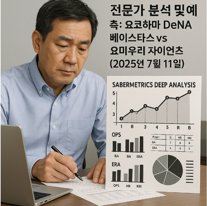 전문가 분석 및 예측: 요코하마 DeNA 베이스타스 vs 요미우리 자이언츠 (2025년 7월 11일) - 5단계 세이버메트릭스 심층 분석