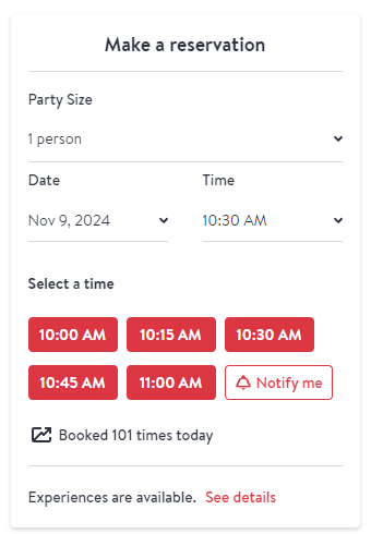 라스베가스 고든램지 버거 시간표