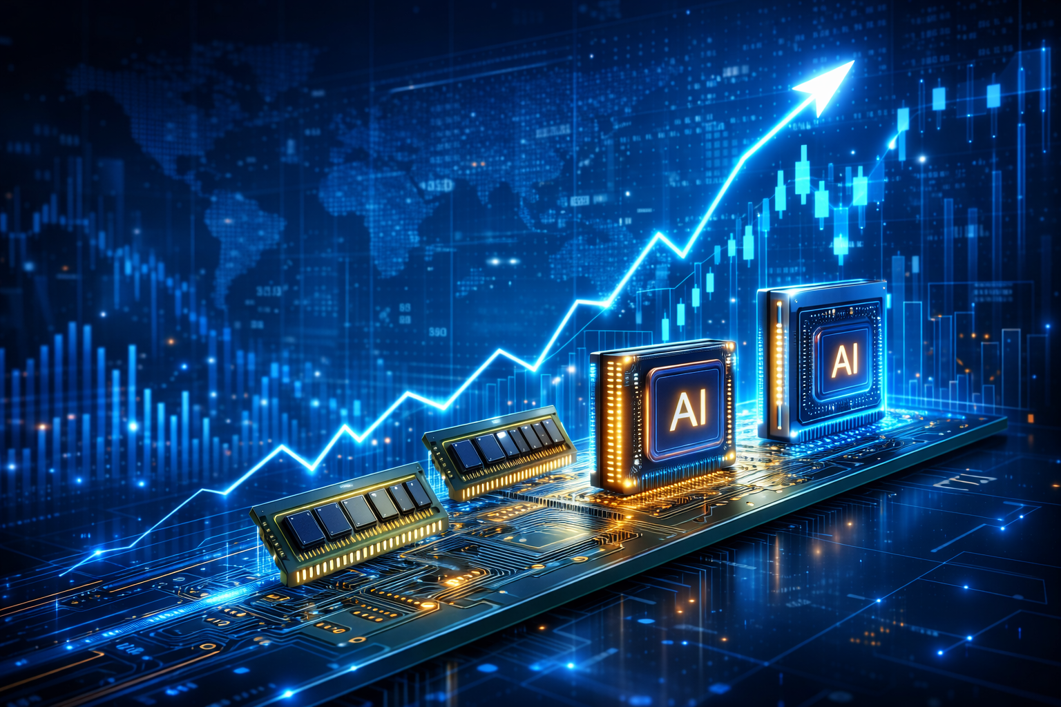 AI 반도체 시장 성장과 HBM4 수요 증가 이미지