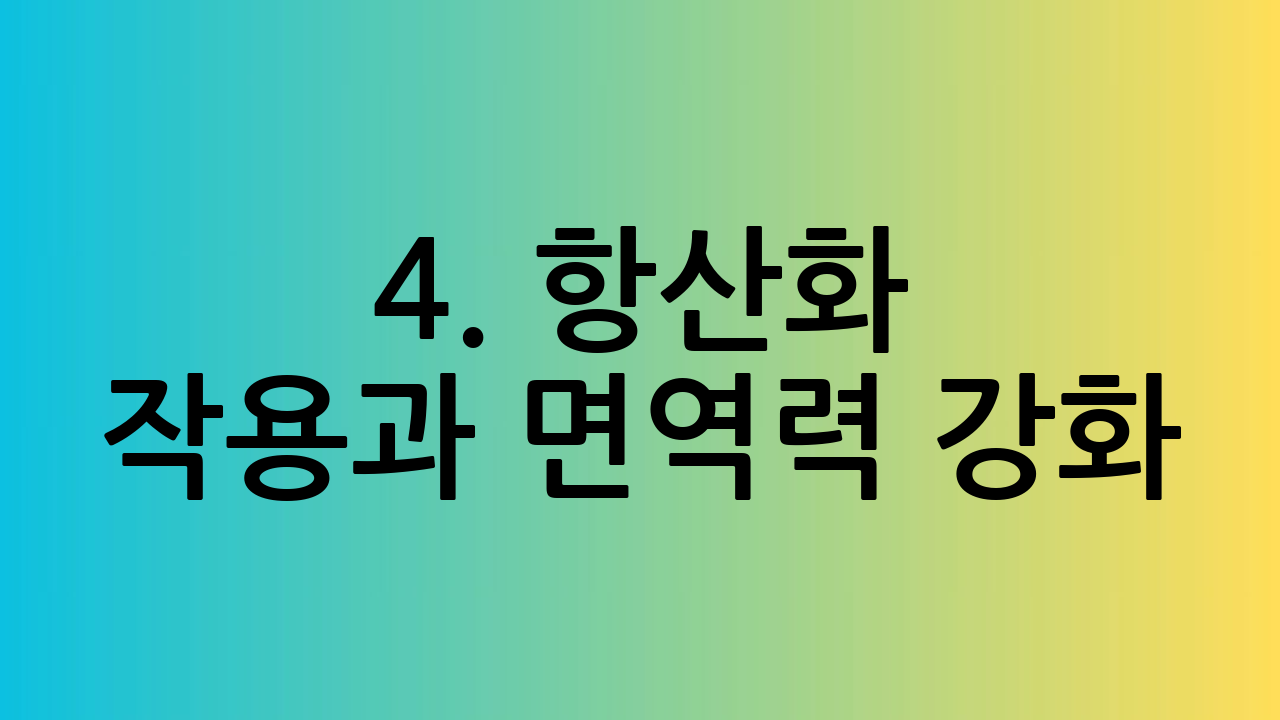 4. 항산화 작용과