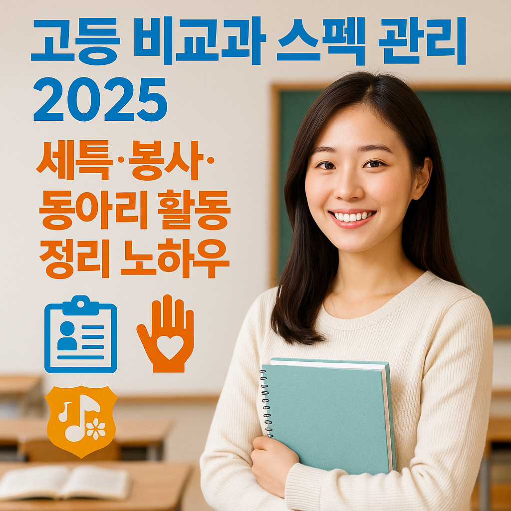 고등 비교과 스펙 관리 2025 ｜ 세특·봉사·동아리 활동 정리 노하우