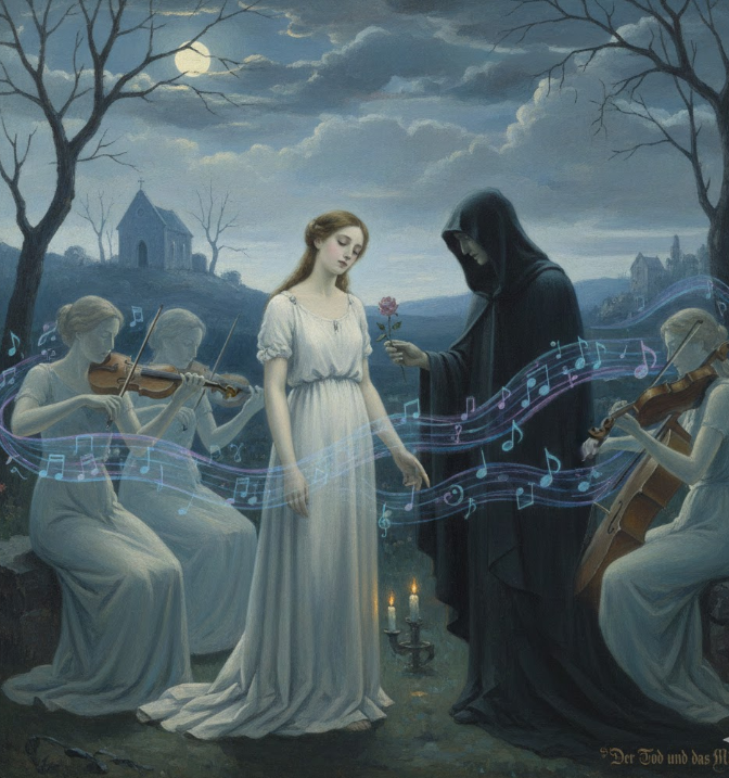 슈베르트의 &lsquo;소녀와 죽음&rsquo; 관련 그림