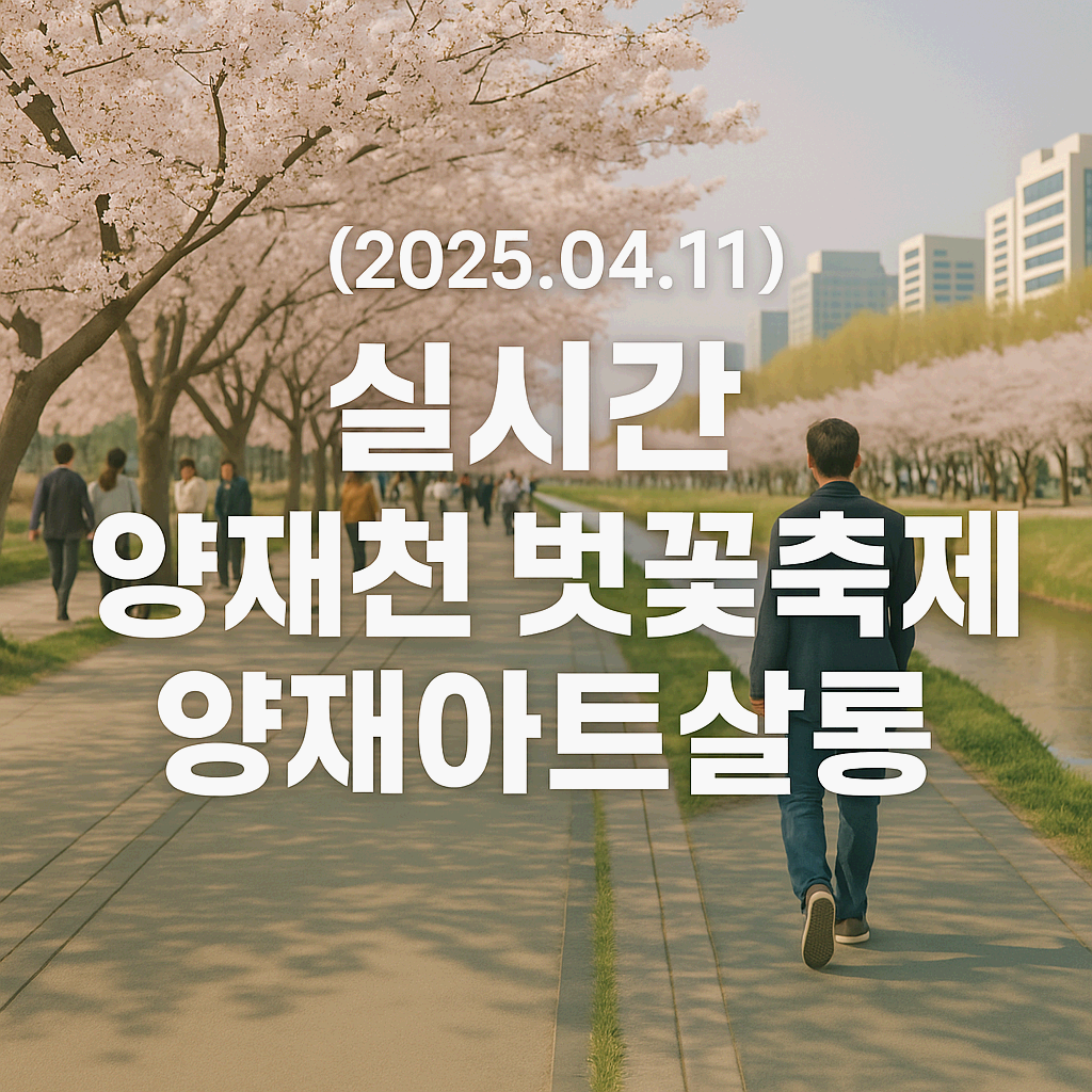 (2025.04.11)실시간 양재천 벚꽃축제와 양재아트살롱: 봄날의 예술 산책