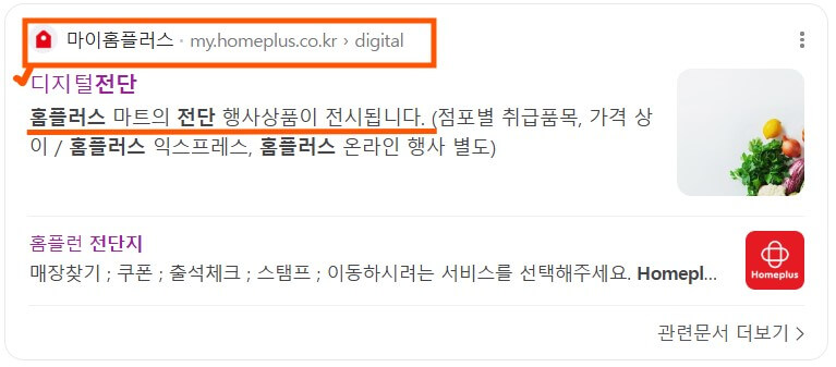 마이홈플러스 사이트 소개 화면