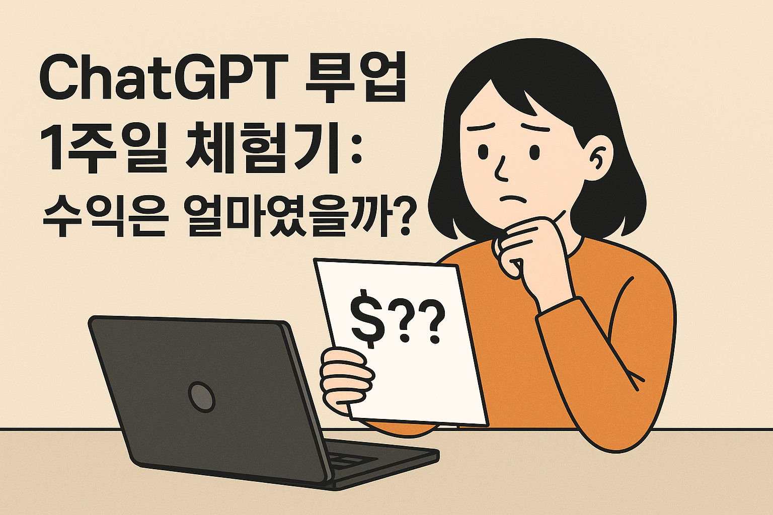 ChatGPT 부업 1주일 체험기: 실제 수익은 얼마나 됐을까?